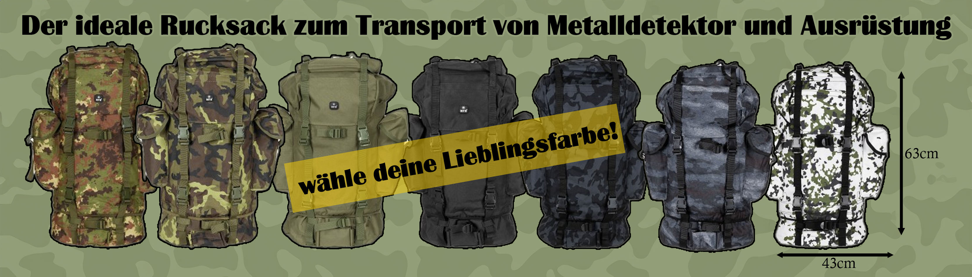 Rucksack Metalldetektor