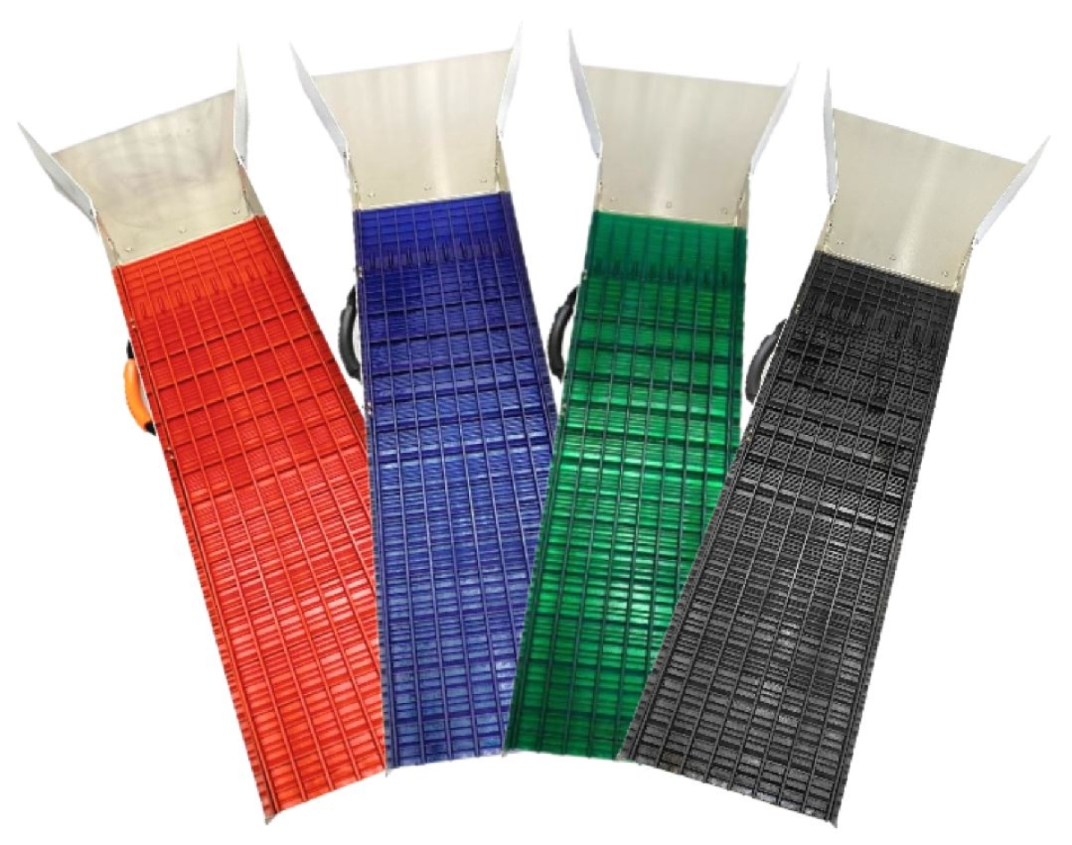Weltneuheit!! GRIZZLY MAT -- grün --- KOMPLETTE WASCHRINNE --- 119,5 cm lang - 25,6 cm breit -- Trichter 45 cm breit